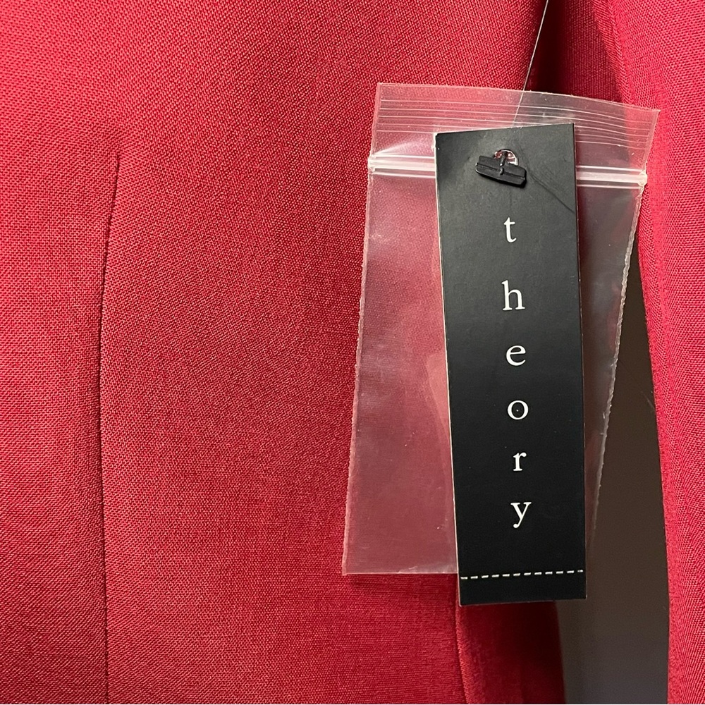 Theory Gabrielle Flame Red Women's Blazer Size: 00 - Picture 5 of 9